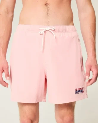 Bañador volley con estampado Hawaii hasta la mitad del muslo Bañador volley con estampado Hawaii hasta la mitad del muslo