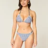 Braguita de bikini atrevida con doble tirante y ribete de estilo croché