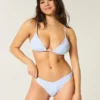 Braguita de bikini atrevida con escote alto y fruncido