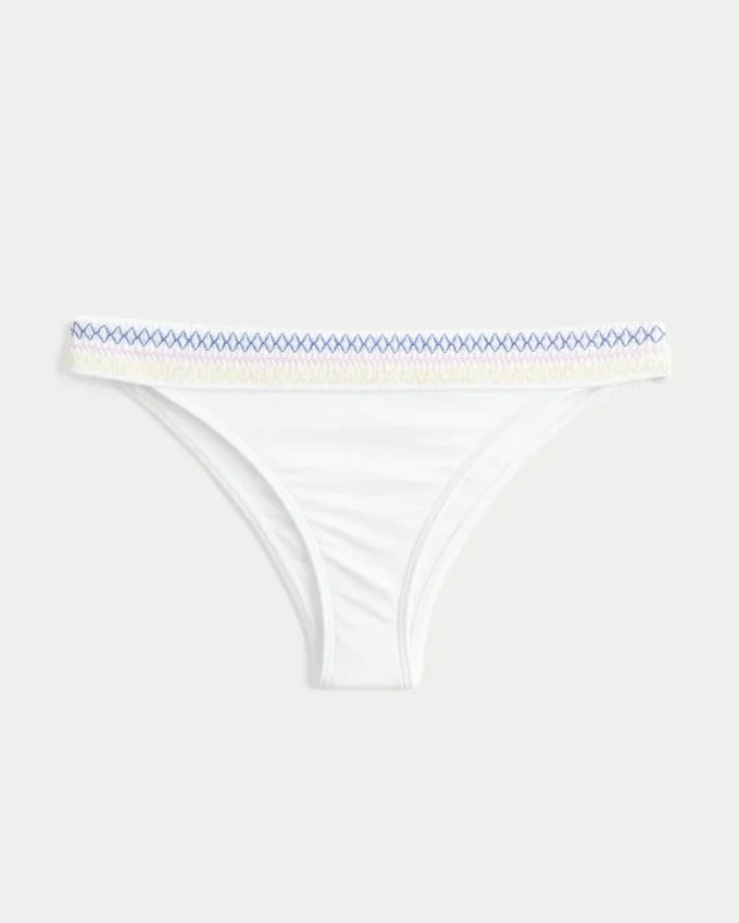 Braguita de bikini con cintura fruncida y corte alto