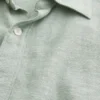 Camisa con botones de mezcla de lino