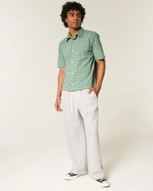 Camisa cuadrada de manga corta Camisa cuadrada de manga corta