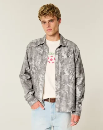 Camisa de franela con estampado de camuflaje