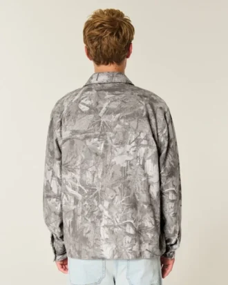 Camisa de franela con estampado de camuflaje