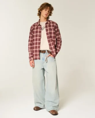 Camisa de franela cuadrada Camisa de franela cuadrada