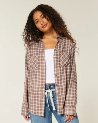Camisa de franela oversize