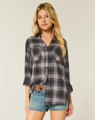 Camisa de franela oversize