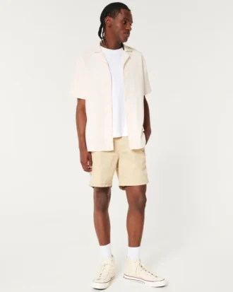 Camisa de manga corta con textura relajada