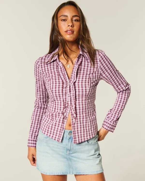 Camisa elástica de popelín estilo esmoquin Camisa elástica de popelín estilo esmoquin