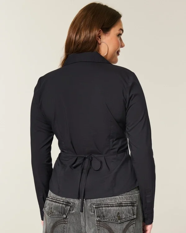 Camisa elástica de popelín estilo esmoquin Camisa elástica de popelín estilo esmoquin