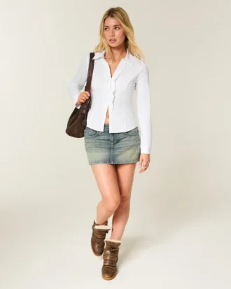 Camisa elástica de popelín estilo esmoquin Camisa elástica de popelín estilo esmoquin