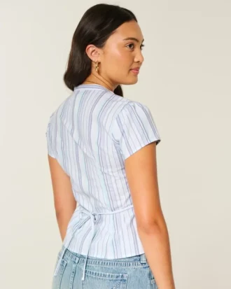 Camisa Henley de manga corta y cuello en V Camisa Henley de manga corta y cuello en V