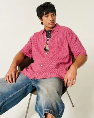 Camisa holgada de manga corta