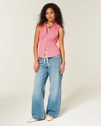 Camisa sin mangas con botones Camisa sin mangas con botones