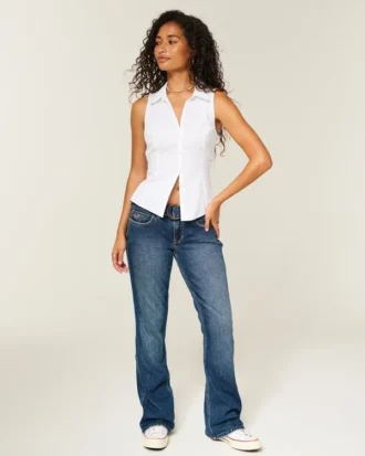 Camisa sin mangas con botones Camisa sin mangas con botones