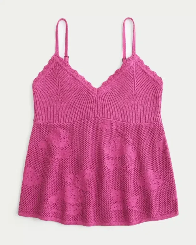 Camiseta babydoll con cuello halter y estilo bordado fácil