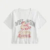 Camiseta con estampado y cuello en V de los Wisconsin Badgers