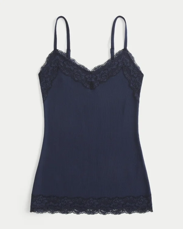 Camiseta con ribete de encaje Camiseta con ribete de encaje