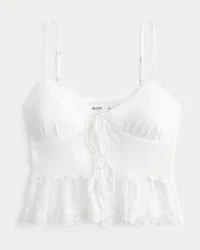 Camiseta con volantes de gasa