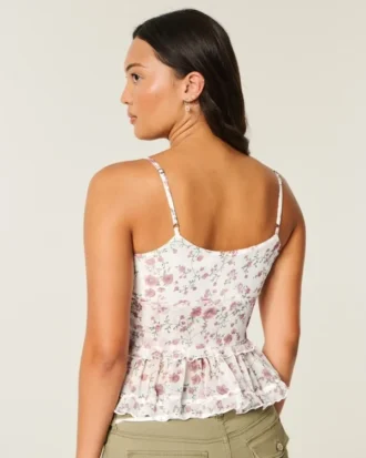 Camiseta con volantes de gasa