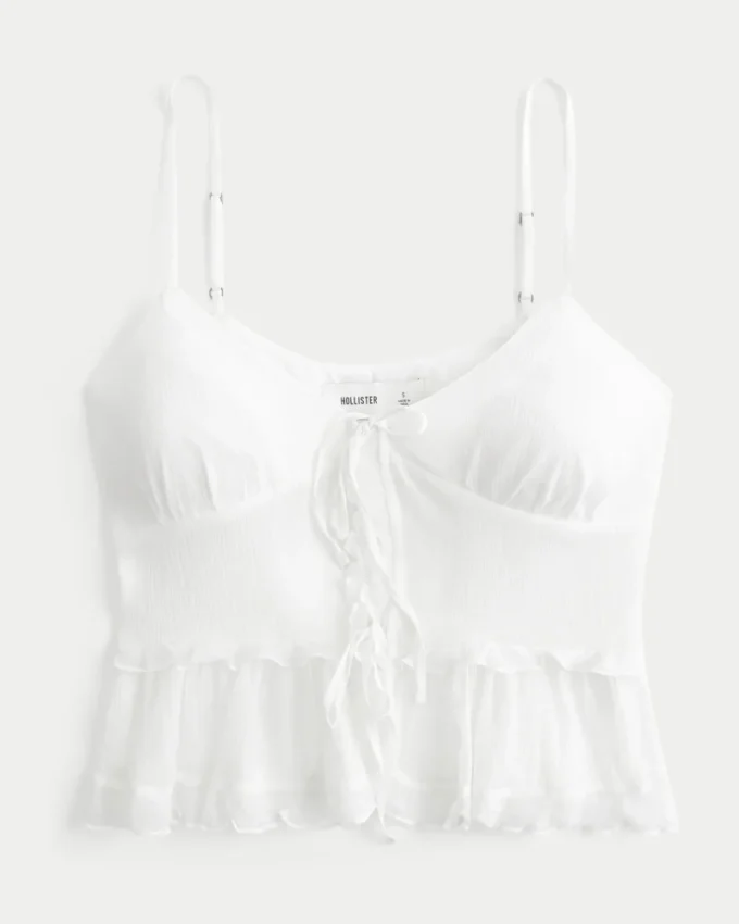 Camiseta con volantes de gasa Camiseta con volantes de gasa