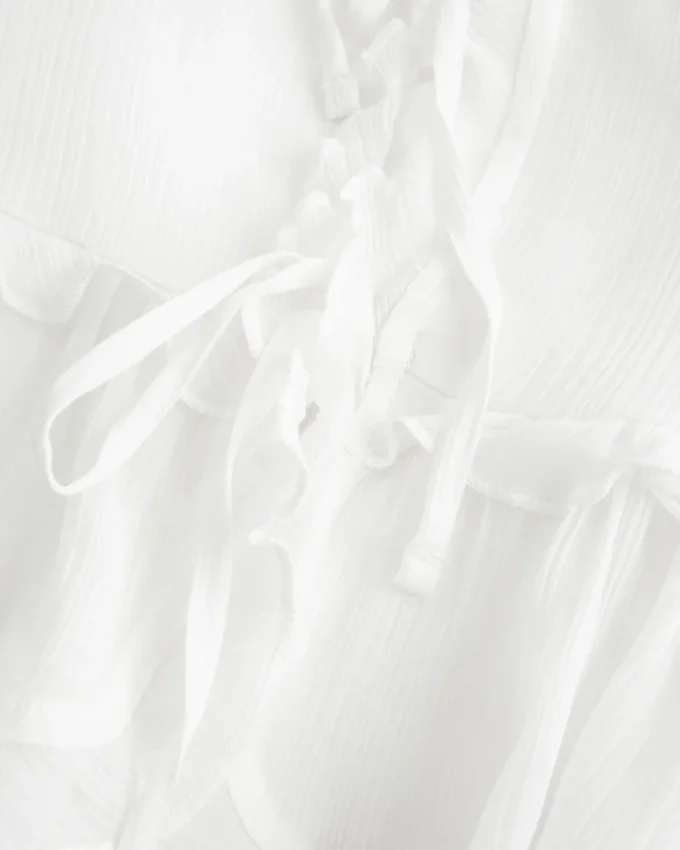 Camiseta con volantes de gasa Camiseta con volantes de gasa