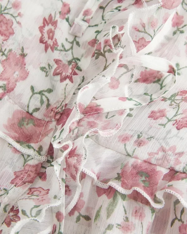 Camiseta con volantes de gasa Camiseta con volantes de gasa