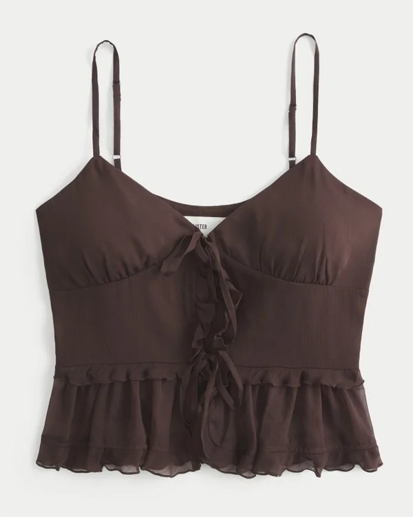 Camiseta con volantes de gasa Camiseta con volantes de gasa