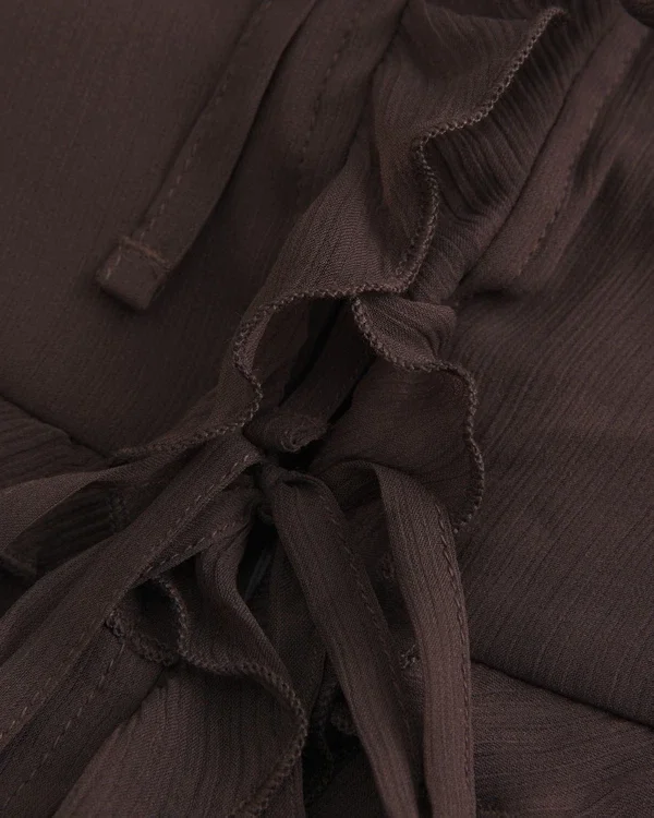 Camiseta con volantes de gasa Camiseta con volantes de gasa