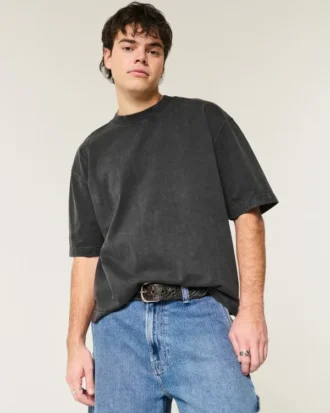 Camiseta corta de manga corta y corte cuadrado