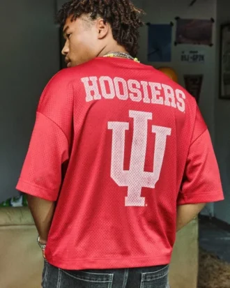 Camiseta de fútbol americano con gráfico de los Hoosiers de la Universidad de Indiana
