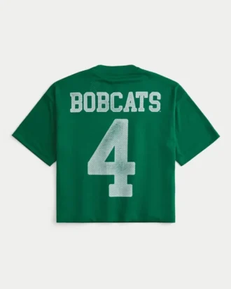 Camiseta de fútbol con gráfico de los Bobcats de la Universidad de Ohio Camiseta de fútbol con gráfico de los Bobcats de la Universidad de Ohio