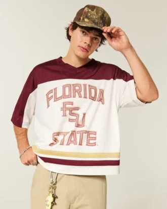 Camiseta de fútbol con gráfico de los Seminoles de la Universidad Estatal de Florida