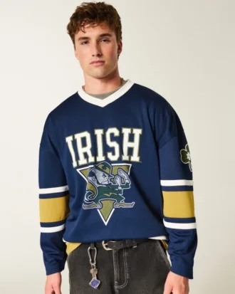 Camiseta de hockey con estampado de los Fighting Irish de la Universidad de Notre Dame Camiseta de hockey con estampado de los Fighting Irish de la Universidad de Notre Dame