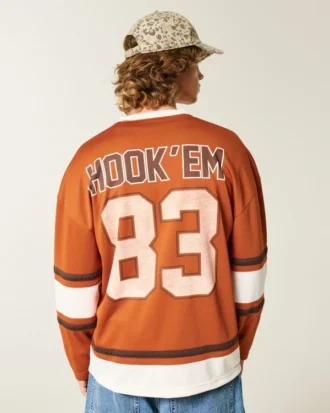Camiseta de hockey con gráfico de los Longhorns de la Universidad de Texas en Austin Camiseta de hockey con gráfico de los Longhorns de la Universidad de Texas en Austin