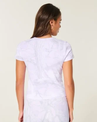 Camiseta de manga corta con estampado de camuflaje