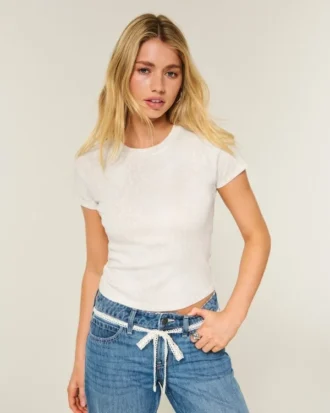 Camiseta de manga corta con estampado de cierva