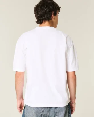 Camiseta de manga corta, corte recto y tejido grueso