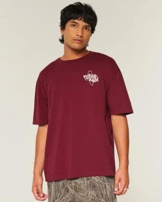 Camiseta gráfica Boxy Texas A&M University Aggies