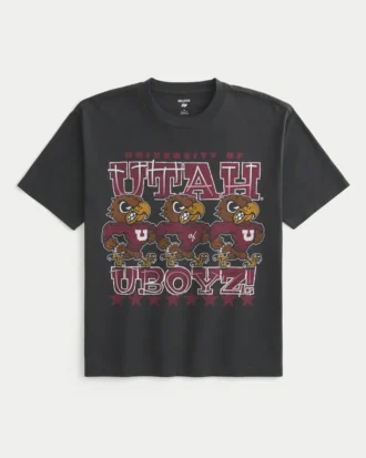 Camiseta gráfica Boxy University of Utah Utes