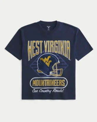 Camiseta gráfica cuadrada de los Mountaineers de la Universidad de Virginia Occidental