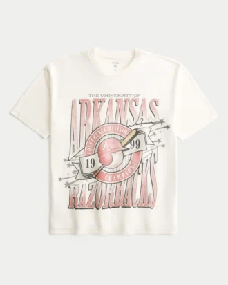 Camiseta gráfica cuadrada de los Razorbacks de la Universidad de Arkansas