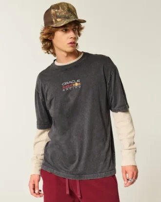 Camiseta gráfica Oracle Red Bull Racing de corte cuadrado