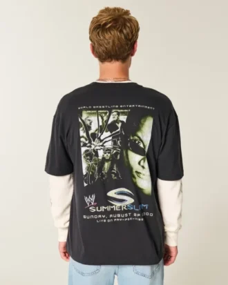 Camiseta gráfica WWE SummerSlam de corte cuadrado Camiseta gráfica WWE SummerSlam de corte cuadrado