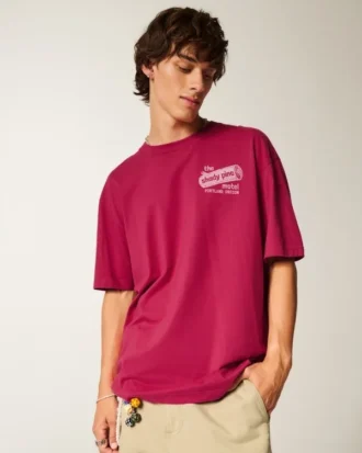 Camiseta holgada de algodón con estampado Shady Pine Motel