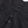 Camiseta larga con detalle de encaje Camiseta larga con detalle de encaje
