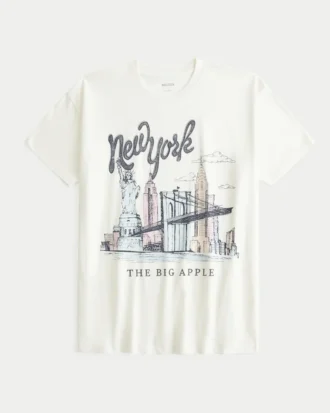 Camiseta oversize con estampado de Nueva York