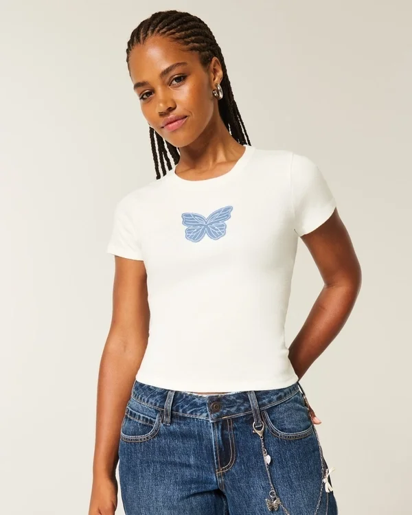 Camiseta para bebé con estampado de mariposas Camiseta para bebé con estampado de mariposas