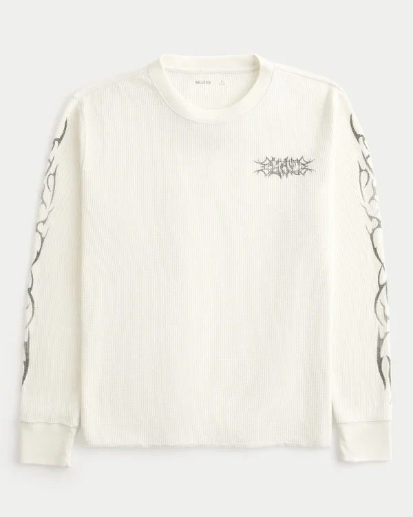 Camiseta térmica con estampado grafiti Camiseta térmica con estampado grafiti