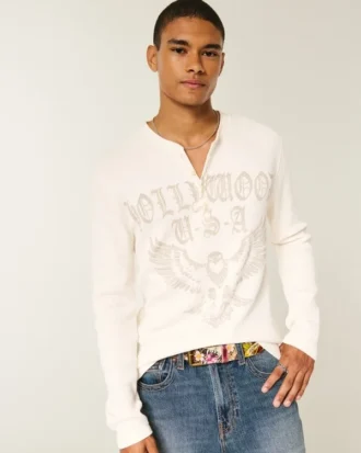 Camiseta térmica con estampado Hollywood